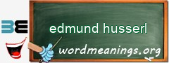 WordMeaning blackboard for edmund husserl